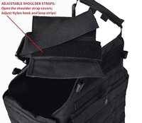 Gilet tactique en nylon balistique de haute qualité, réglable, imperméable, pour l'extérieur, avec porte-plaques et système MOLLE, équipement de défense personnelle