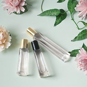 أسطوانة فولاذية من الزجاج الشفاف بتصميم مربع 10 أسطوانة سميك بقاع سميك مع ، - Product Image 2