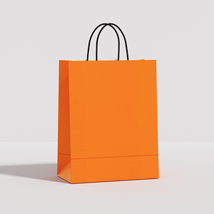 Sac cadeau en papier kraft blanc personnalisé avec poignée, logo imprimé durable pour supermarché, vêtements, exposition - Product Image 2