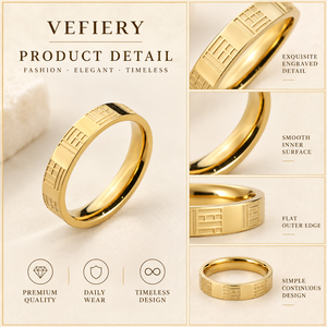 Bague de mode en acier inoxydable gravée chiffres romains dorés, personnalisable avec logo, vente en gros - Product Image 4