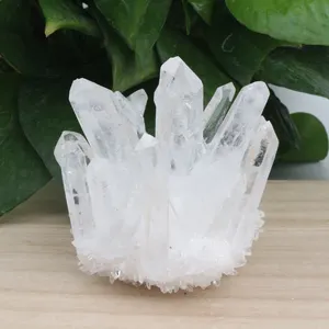 White quartz cluster clear crystal cluster