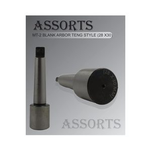 ด้ามจับเครื่องมือกลึง/เจาะ/กัด แบบ Teng (28 มม. x 30 มม.) ทำจากเหล็กอัลลอยด์ 2 ร่อง สำหรับเครื่องกลึง/เจาะ/กัด CNC รุ่น ASSORTS MT-2 Blank End Arbor - Product Image 2