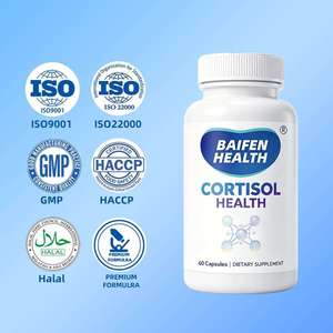 Cápsulas de Suplemento de Cortisol, Magnesio, Ashwagandha, L-Teanina, Nutrientes Multiherbales, Suplemento Personalizado para el Estado de Ánimo, el Estrés y el Bienestar - Product Image 1
