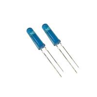 Perles lumineuses LED vertes haute luminosité de 4 mm, à insertion droite, pieds longs 4*H8 5V