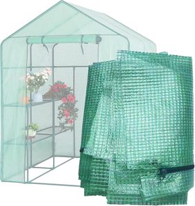 Cadre <span class=keywords><strong>de</strong></span> plantation <span class=keywords><strong>de</strong></span> jardin portable surdimensionné Promenade dans une <span class=keywords><strong>serre</strong></span> en PE Assemblage pratique <span class=keywords><strong>de</strong></span> serres intérieures et extérieures - Product Image 1