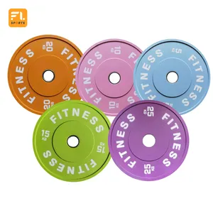 Fitness Gym Workout Barbell Weight Lifting Discs Competition Barbell Weight Plates Rubber Bumper Plates