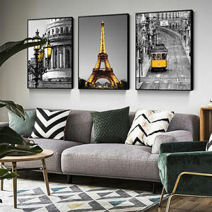 Bâtiment moderne paysage mur Art photos <span class=keywords><strong>Paris</strong></span> tour Eiffel affiche pour salon <span class=keywords><strong>cristal</strong></span> porcelaine peinture décorative - Product Image 3