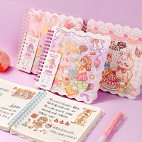 Kawaii niedlichen Cartoon Briefpapier Student Kinder niedlichen Cartoon Spulen buch niedlichen Kaninchen und Mädchen Notizbuch