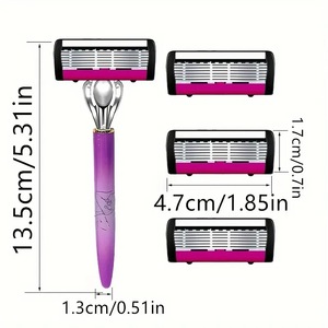 Manual <b>Razor</b> 6 Layer Stainless Steel <b>Blades</b> For Men Face Shaving - Product Image 2