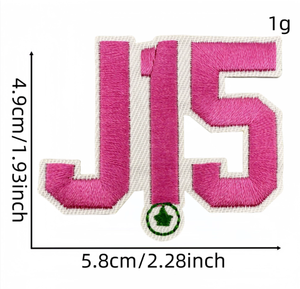 Parche de dibujos animados de parches de hierro bordados de <span class=keywords><strong>Hermanas</strong></span> verde rosado - Product Image 6
