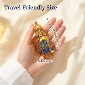 Flacone di Profumo Ricaricabile in Vetro Placcato Oro da 5ml, Atomizzatore da Viaggio Multicolore a Prova di Perdite con Tappi Dorati - Product Image 5