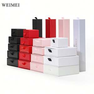 WEIMEI Boîte à bijoux en carton Tiroir coulissant Design Anneau Boucle d'oreille Collier Emballage Logo personnalisable - Product Image 6