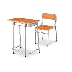 Ensemble chaise et bureau individuel de haute qualité pour étudiant, style moderne, mobilier scolaire pour salle de classe, utilisation commerciale en métal et bois, Aoyasi PP-106K Wo - Product Image 1