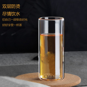 Taza de Vidrio de Doble Pared Frimo de 350 ml, Resistente a Altas Temperaturas, Transparente, para Té, Café, Bebidas, Fiestas - Product Image 3