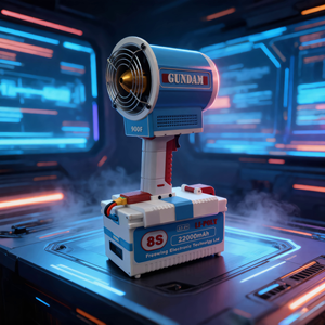 Ventilateur à conduit EDF 90 mm 8S, 8 kg de poussée, moteur brushless haute performance pour avion RC, schéma de couleurs Gundam - Product Image 1