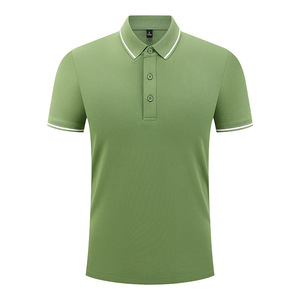 Camisa Polo de Manga Corta, Color Sólido, Ribete en Contraste, Tela de Poliéster, Uso Diario - Product Image 3