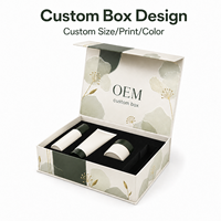 Boîtes cadeaux en carton recyclable magnétique avec logo personnalisé pour l'emballage de cosmétiques et de soins de la peau, finition mate, inserts personnalisés
