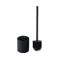 Brosse de toilette noire à long manche de haute qualité brosse de nettoyage de salle de bain pour toilette
