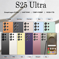 Téléphone mobile Android 15 S25 Ultra original en gros, 16 Go + 1 To, débloqué, avec S-Pen, processeur Deca Core, écran HD, 4G WIFI