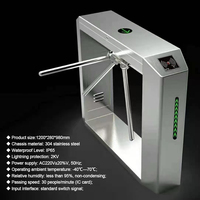 Portillon tripode de sécurité à trois bras en acier inoxydable 304, prix usine, avec lecteur de carte RFID personnalisé et lecteur de code QR pour contrôle d'accès
