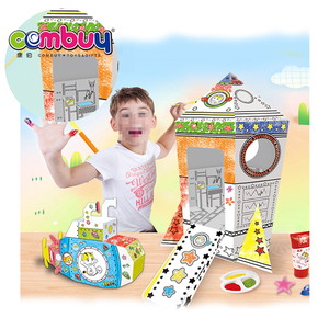 Zeichnen von Raketen-Häusern Spielzeug Graffiti Kinder DIY Kritzel-Sets aus Pappe - Product Image 1