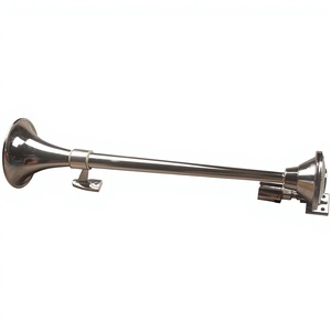Bocina de aire de tubo largo de 640 mm, 12 V, 24 V, cromada, para coches, camiones, furgonetas y barcos - Product Image 1