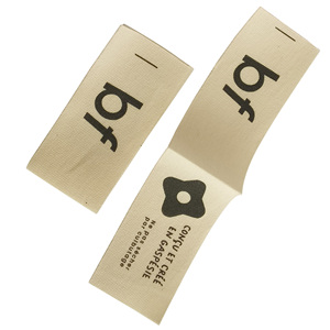 YH-PL005 May Trên Thiết Kế Tùy Chỉnh Thương Hiệu Thương Hiệu Logo Bông Vải Chính Nhãn Trung Tâm Gấp <span class=keywords><strong>Satin</strong></span> In Cổ Nhãn Cho T-Shirts - Product Image 5