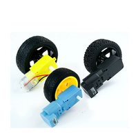 Ban karet 65mm kualitas tinggi dengan Dalaman spons DIY Robot roda mobil pintar TT roda komponen elektronik