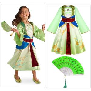 Nouvelle arrivée MS : Costume Mulan pour enfant, déguisement de princesse pour Halloween, tenue de personnage de film pour fille - Product Image 2