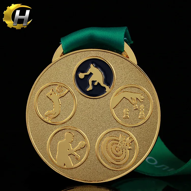 Professional manufacturer sports cups trophies medal custom competition brass medal
