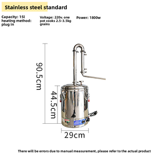 Extractor y Destilador de Aceites Esenciales Eléctrico Automático Pequeño para el Hogar de 15L/25L/33L/50L/70L 220V de Acero Inoxidable - Product Image 6