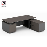 Nouveau bureau de direction en bois moderne et durable en forme de L avec surface et panneaux en MDF