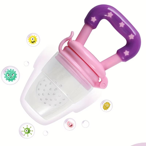 Cuchara de alimentación para bebés, chupete de silicona con malla para triturar frutas, mordedor complementario, utensilio de mesa, herramienta para suplemento alimenticio infantil - Product Image 3