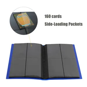 कस्टम डिजाइन प्रिंट पीपी कवर आस्तीन गेमिंग खेल लोचदार बंद होने के लिए 4 जेब ट्रेडिंग कार्ड नि कार्ड फ़ोल्डर
