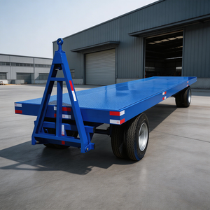 Chariot de transport robuste pour atelier, plateforme logistique à quatre roues directionnelles, <span class=keywords><strong>remorque</strong></span> de transfert pour la manutention des matériaux - Product Image 3