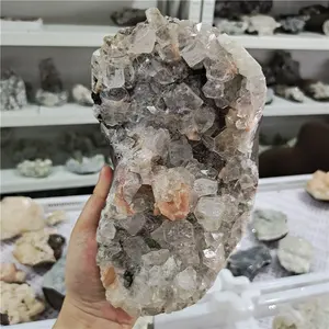 Beautiful natural mineral apophyllite quartz crystal with zeolite specimens