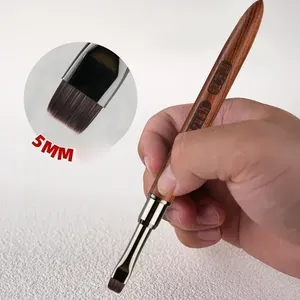 Wood Gel Painting Brush Nail Art for Gel Tip Extension Acrylic <b>Builder</b> Accessory Nail Art Brushes Manicure UV Gel Nails Brush - Product Image 4