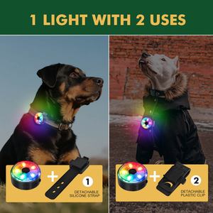 BSCI-Certified Supplier Custom USB C Rechargeable IPX7 Waterproof 1.5H Charge 10 Modes LED <strong>Dog</strong> <strong>Light</strong> <strong>for</strong> Night Walking Safety - Product Image 4