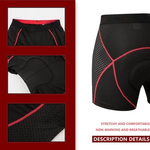 Pantaloncini da <span class=keywords><strong>ciclismo</strong></span> reversibili da <span class=keywords><strong>donna</strong></span> e da uomo in Gel imbottito 3D con Design traspirante adsorbente per bambini - Product Image 5