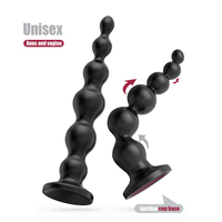 Perles anales vibrantes, plug anal rechargeable, plug anal flexible, masseur de prostate avec 10 modes de vibration, jouets anaux pour hommes et femmes