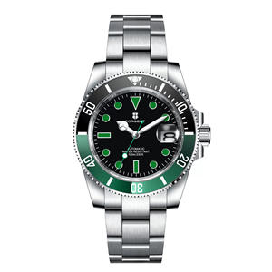 นาฬิกาข้อมือผู้ชายแบบอัตโนมัติ สแตนเลสสตีล คุณภาพสวิส รับทำโลโก้ตามสั่ง พร้อมพรายน้ำ กันน้ำ - Product Image 6