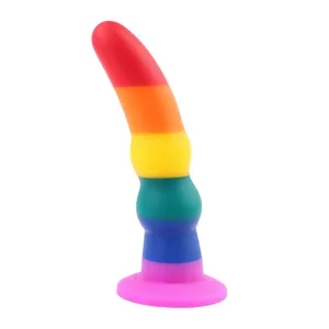 Coloré en vrac Silicone gode conception spéciale arc-en-ciel couleur monstre réaliste gode artistique pénis jouets sexuels pour les femmes