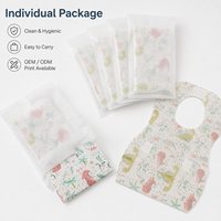 Bavoirs jetables pour bébés avec poche de récupération profonde, emballés individuellement, imperméables, portables, prix usine, vente en gros