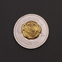 Pièces personnalisées mariage argent coloré pièce commémorative pièces de collection mariage papillon Rose pour toujours amour et bonheur