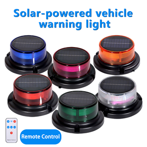 Luz de Advertencia Intermitente LED Ámbar con Base Magnética, <span class=keywords><strong>Baliza</strong></span> de Emergencia Recargable y Portátil para Vehículos, Camiones y Remolques - Product Image 1