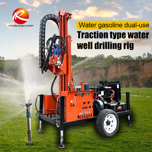 Kleine pneumatische Wasserbrunnenbohranlage mit Dieselmotor und hydraulischem Radantrieb - Product Image 2