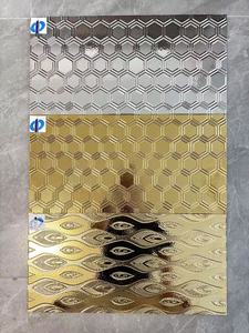 Thiết kế hiện đại mạ bạc 300x600mm Ốp tường 30x60cm silber Màu điểm nhấn firebrick đá giả kết cấu Matte phòng - Product Image 3