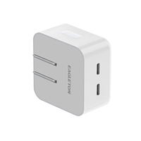 Adaptateur secteur de voyage blanc OEM/ODM, adaptateur Type-C, charge simultanément ordinateur portable, tablette, téléphone