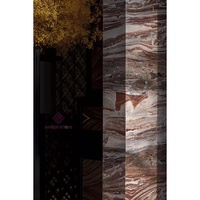 Dalles de marbre rouge Monica de luxe léger pour îlots de cuisine, dessus de table, comptoirs de bar et murs artistiques