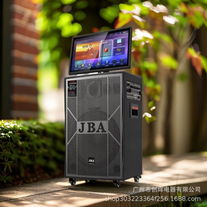 JBA 15-Inch Professional Outdoor Karaoke <b>Speaker</b> With Display Screen High Power Bass For Square Dancing - Product Image 2
